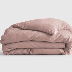 NWT QUINCE European Linen Duvet Cover - Dusty Mauve- King/Cal King